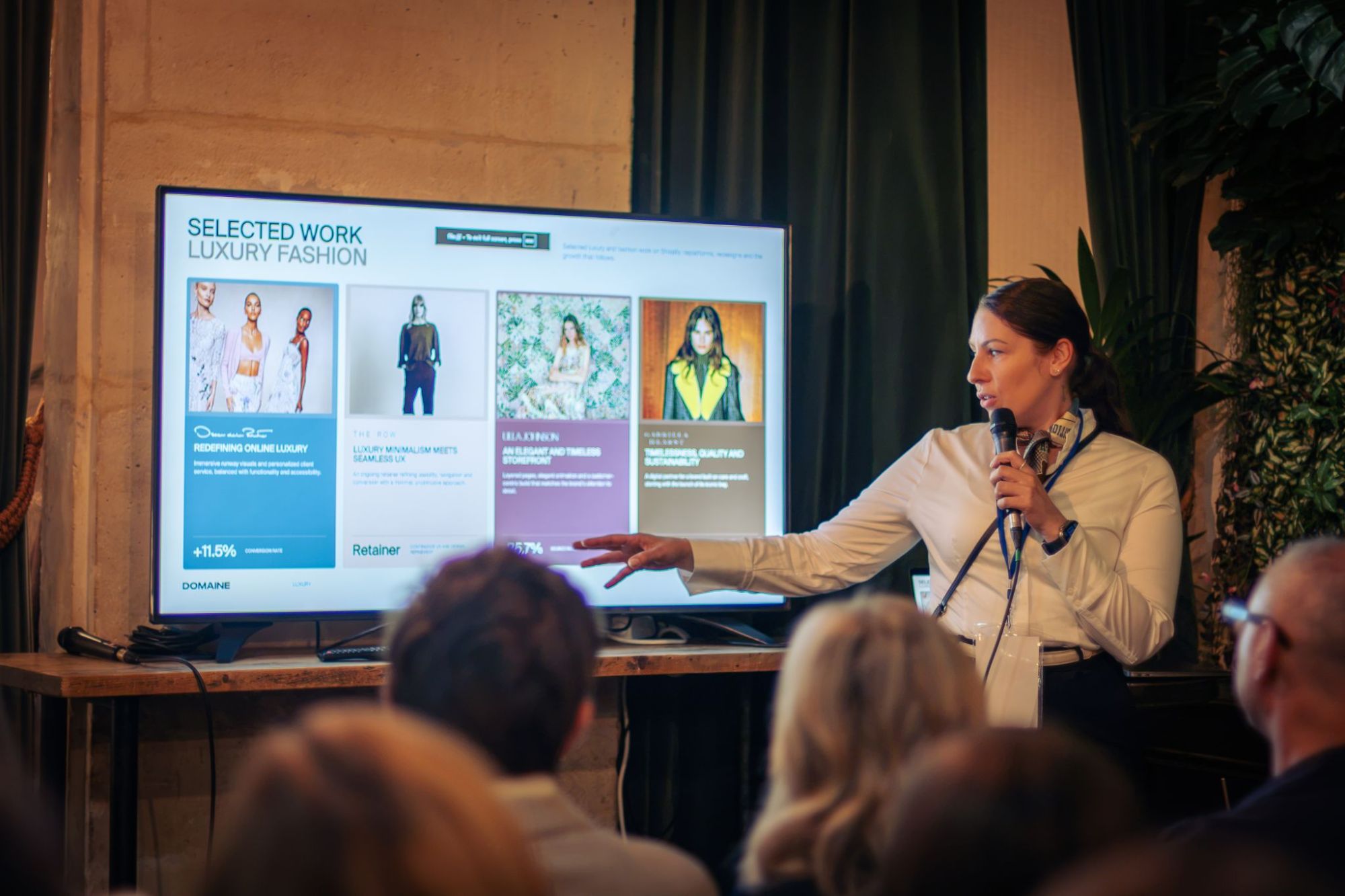Domaine presenting its luxury fashion work