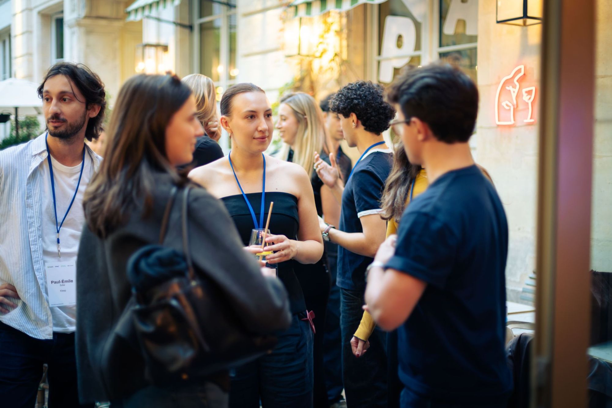 Guests networking outside The Hoxton